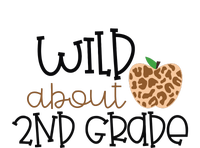 Wild About 2nd Grade Leopard School Grade Teacher Gift Garment-Dyed Heavyweight T-Shirt