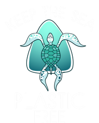 Keep The Sea Plastic Free Sea Turtle Activist Marine Life Cool Gift Women's V-Neck T-Shirt