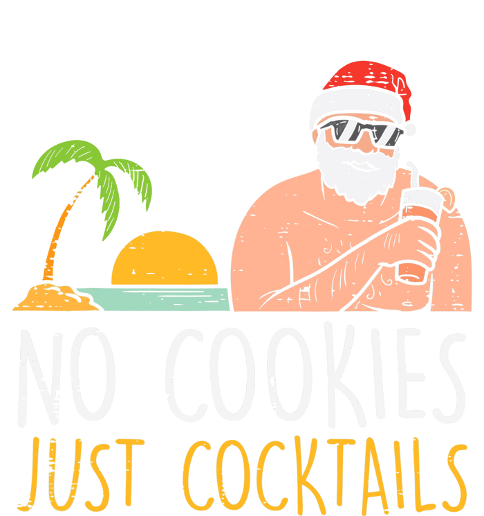 No Cookies Just Cocktails Santa Beach Christmas In July Xmas Coaster