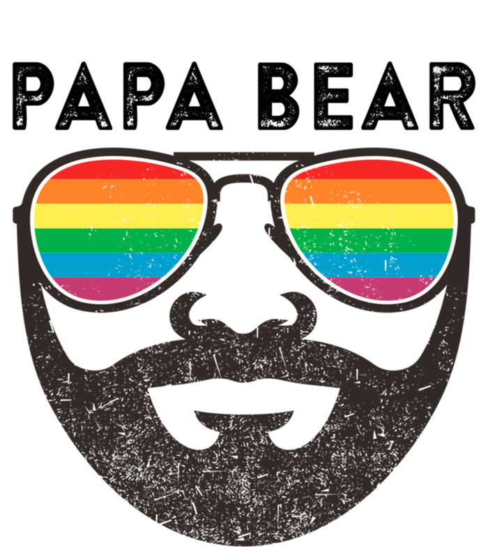 Papa Bear Bearded Gay Rainbow Sunglasses Lgbtq Pride Cute Gift T-Shirt