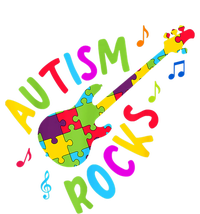 Autism Rocks Autism Awareness Guitar Puzzle Pieces Premium T-Shirt