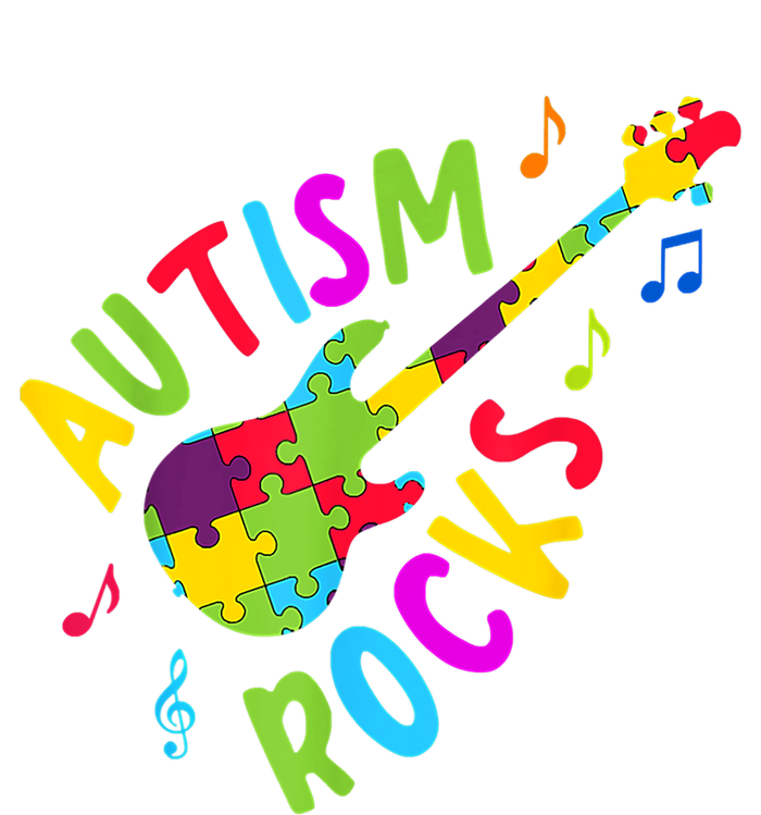 Autism Rocks Autism Awareness Guitar Puzzle Pieces Premium T-Shirt