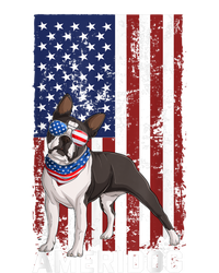 Ameridog Funny Boston Terrier With Sunglases American Flag T-Shirt