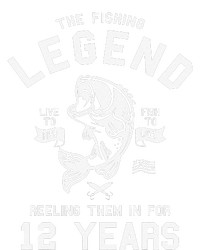 12th Birthday Gift The Fishing Legend 12 Years Fisherman T-Shirt