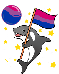 Orca In Space Bisexual Pride Gift Full-Length Apron With Pockets