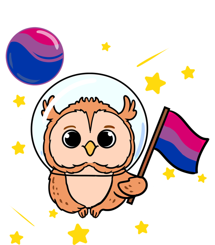 Owl In Space Bisexual Pride Gift T-Shirt