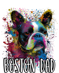 Colorful Splash Art Boston Terrier Dad Portrait Puppy Tie Dye Hoodie