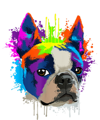 Splash Art Boston Terrier Dog Owner Gift Idea Dog Tie-Dye T-Shirt