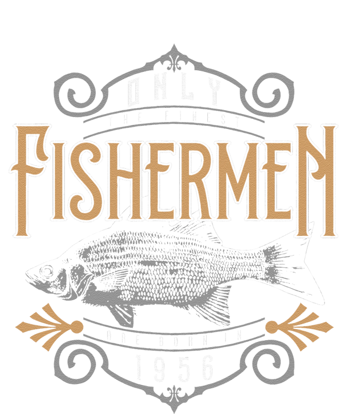 1956 Finest Fisherman 65 Year Old 65th Birthday Fishing Women's Racerback Cropped Tank