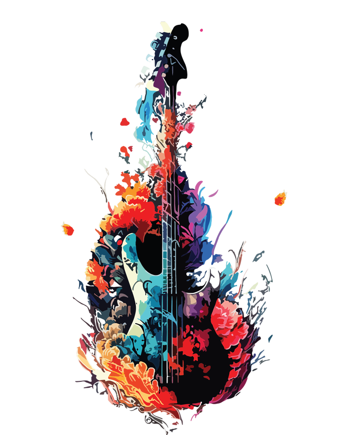 Fans Guitars Splash Art Artistic Colorful Vegetation Sustainable Beanie