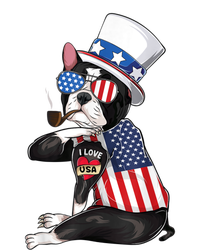 Boston Terrier Dog Merica 4th Of July Usa American Flag Men Premium T-Shirt