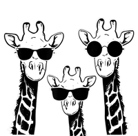 Giraffes family with sunglasses - Giraffe T-Shirt