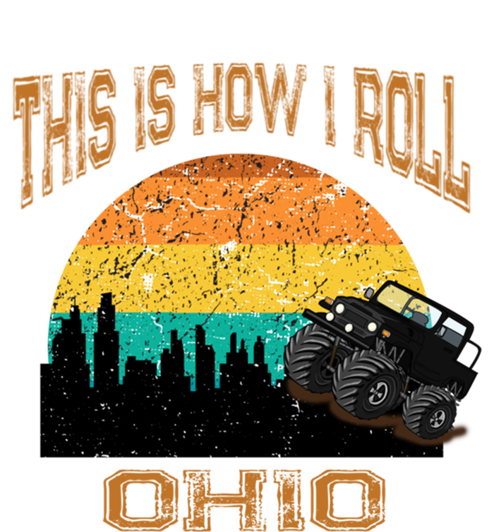 Sunset Ohio Oh Retro Vintage Skyline City Monster Truck Cool Gift T-Shirt