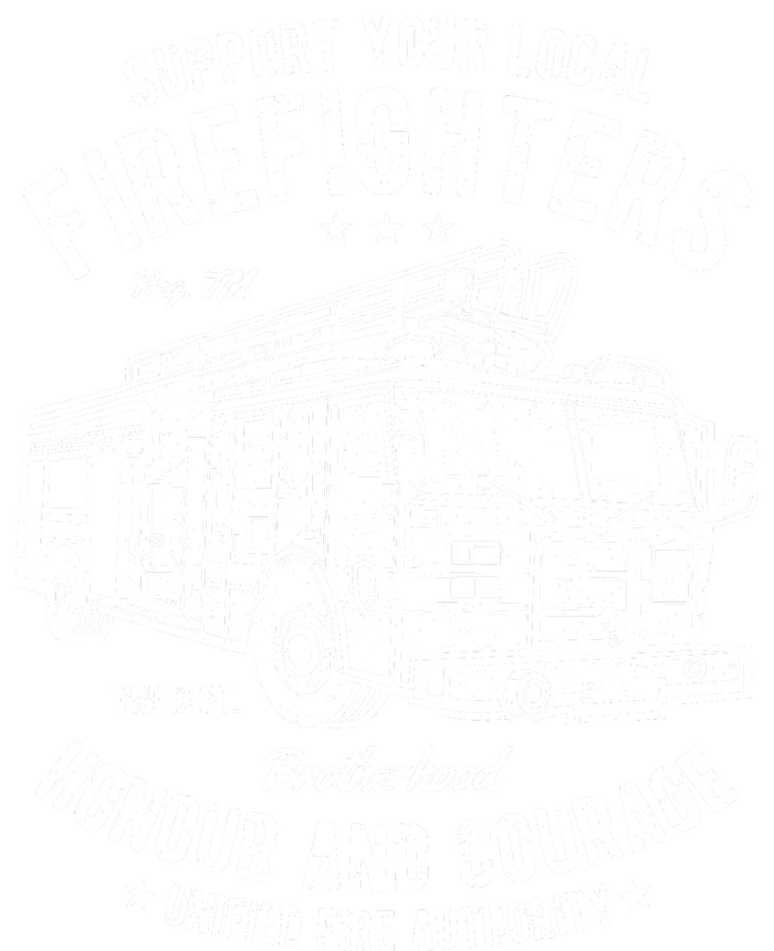 Support Your Local Fire Fighters Women's Tri-Blend 3/4-Sleeve Raglan Shirt