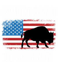 Sweet Land Of Liberty July 4th American Flag Buffalo Patriot Gift T-Shirt