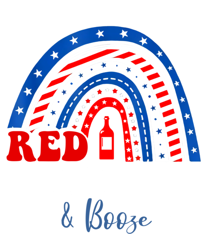 Red White Booze And Blessed Rainbow Usa Patriotic 4th Of July Gift T-Shirt