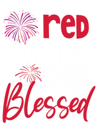 Red White And Blessed 4th Of July American Patriotic Fireworks Cute Gift Coaster