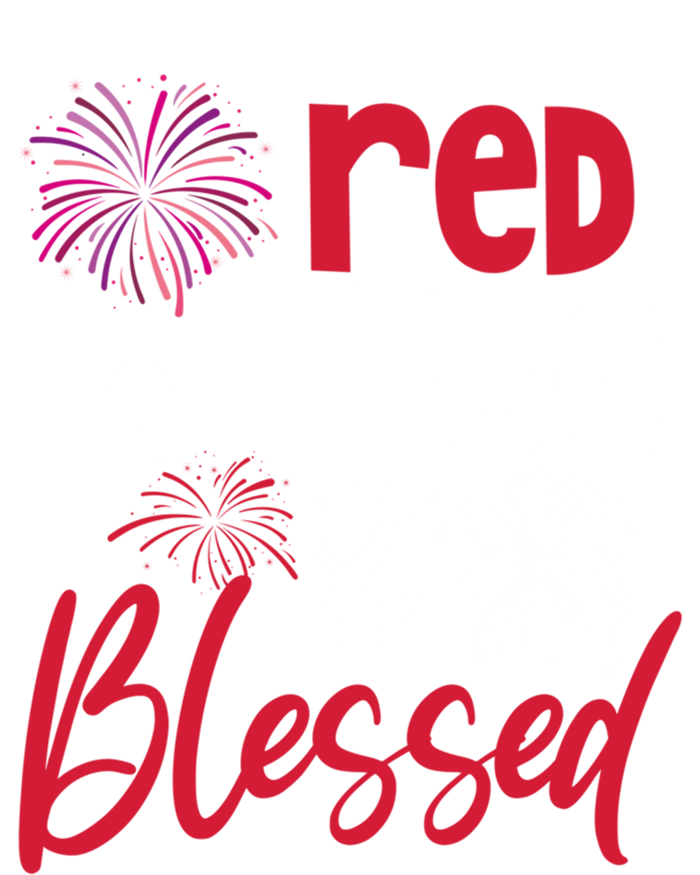 Red White And Blessed 4th Of July American Patriotic Fireworks Cute Gift Coaster