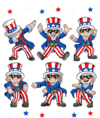 Uncle Sam Dance Dabbing Patriotic 4th Of July American Flag T-Shirt