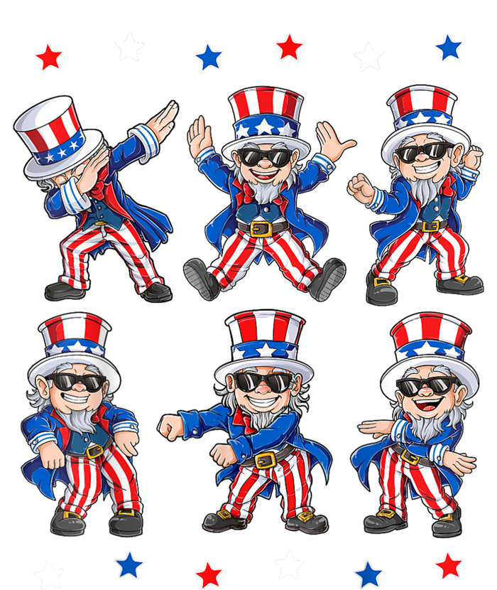 Uncle Sam Dance Dabbing Patriotic 4th Of July American Flag T-Shirt