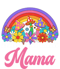 Retro Blessed To Be Called Mama Rainbow Groovy Hippie Flower Gift Women's V-Neck T-Shirt