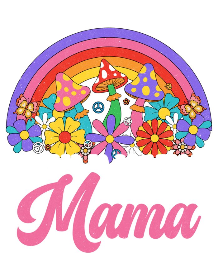 Retro Blessed To Be Called Mama Rainbow Groovy Hippie Flower Gift Women's V-Neck T-Shirt