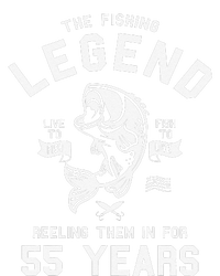 55th Birthday Gift The Fishing Legend 55 Years Fisherman T-Shirt