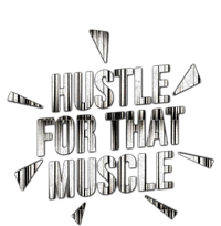 Retro Hustle For That Muscle Funny Workout Fitness Gym Funny Gift V-Neck T-Shirt