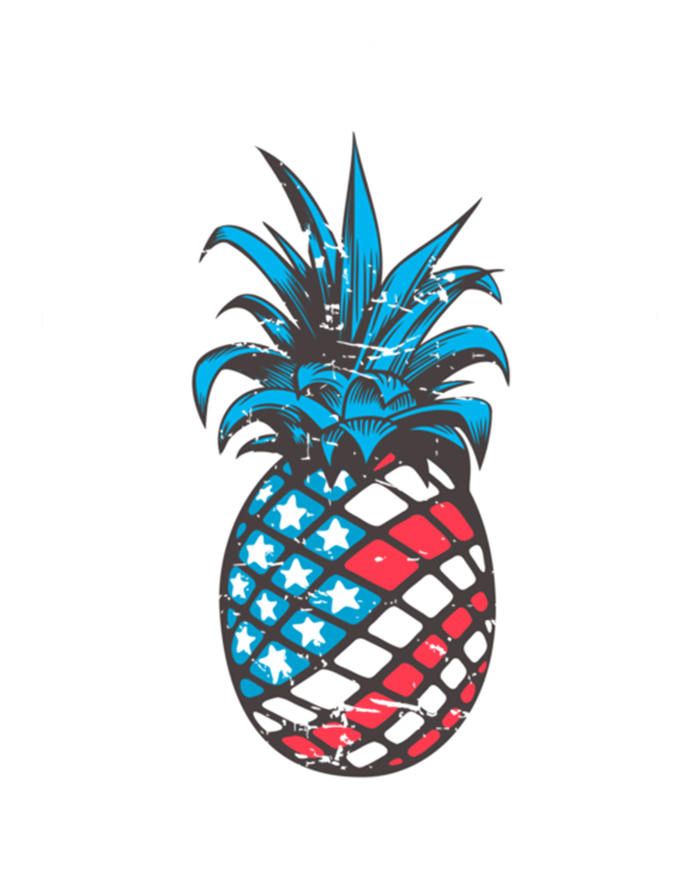 Retro July 4th Pineapple American Flag Sweet Land Of Liberty Meaningful Gift T-Shirt