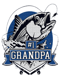 Trendy Number 1 Grandpa Fishing Logo Doggie Tank