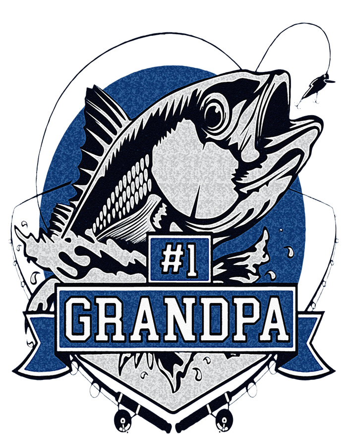 Trendy Number 1 Grandpa Fishing Logo Doggie Tank