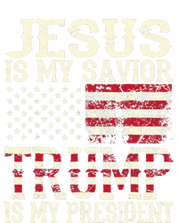 American Flag Tee Jesus Is My Savior Trump Is My President Kids Sweatshirt