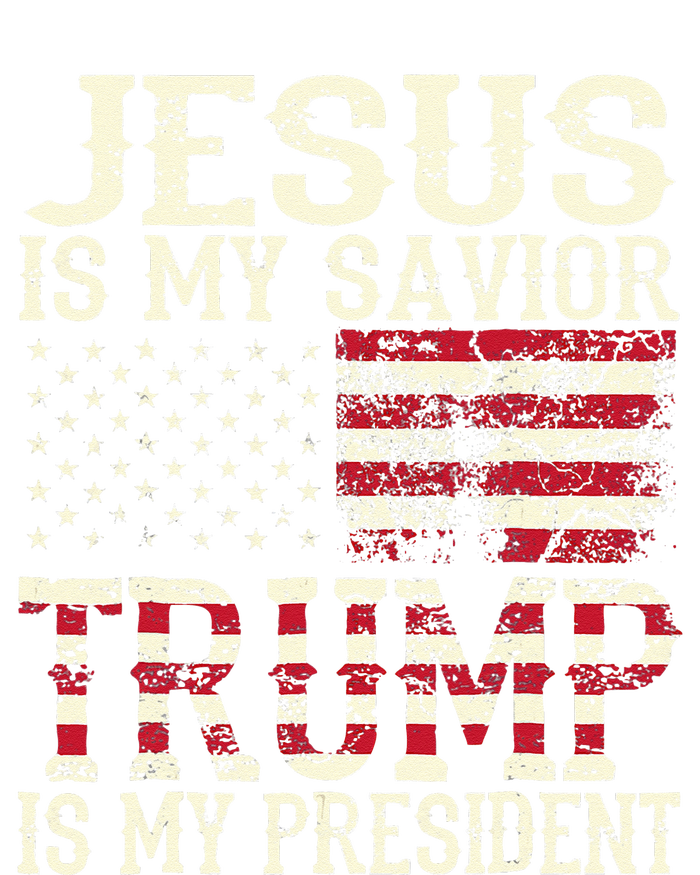 American Flag Tee Jesus Is My Savior Trump Is My President Kids Sweatshirt