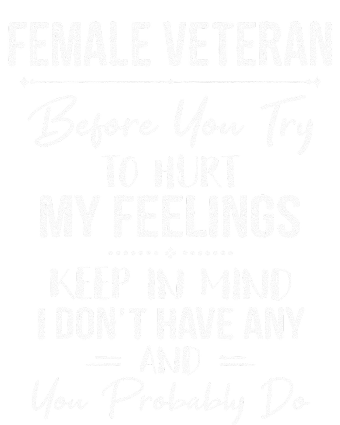 Female Veteran Before You Try To Hurt My Feelings Keep T-Shirt