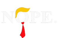 Nope Red Tie Trump Wig Funny Anti Trump Gift T-Shirt