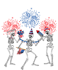 Dancing Skeleton 4th Of July American Flag Skellies Toddler T-Shirt