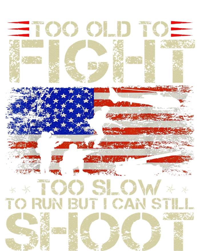 Vintage Too Old To Fight Too Slow To Run Veteran Bumper Sticker