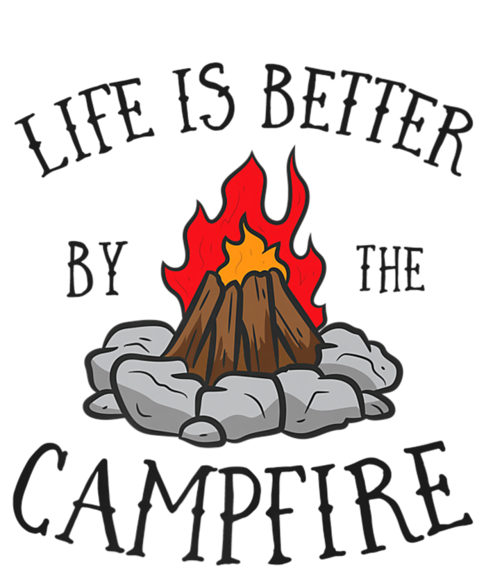 Life Is Better By The Campfire Scouts Camping Campfire Yupoong Adult 5-Panel Trucker Hat