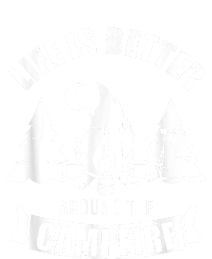 Life Is Better Around The Campfire Camping 7-Panel Snapback Hat