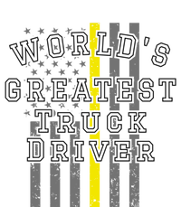 Worlds Greatest Truck Driver Thin Yellow Line Us Flag Gift Insulated Varsity Jacket