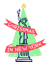 Usa New York City Statue Of Liberty Christmas Tree Great Gift T-Shirt