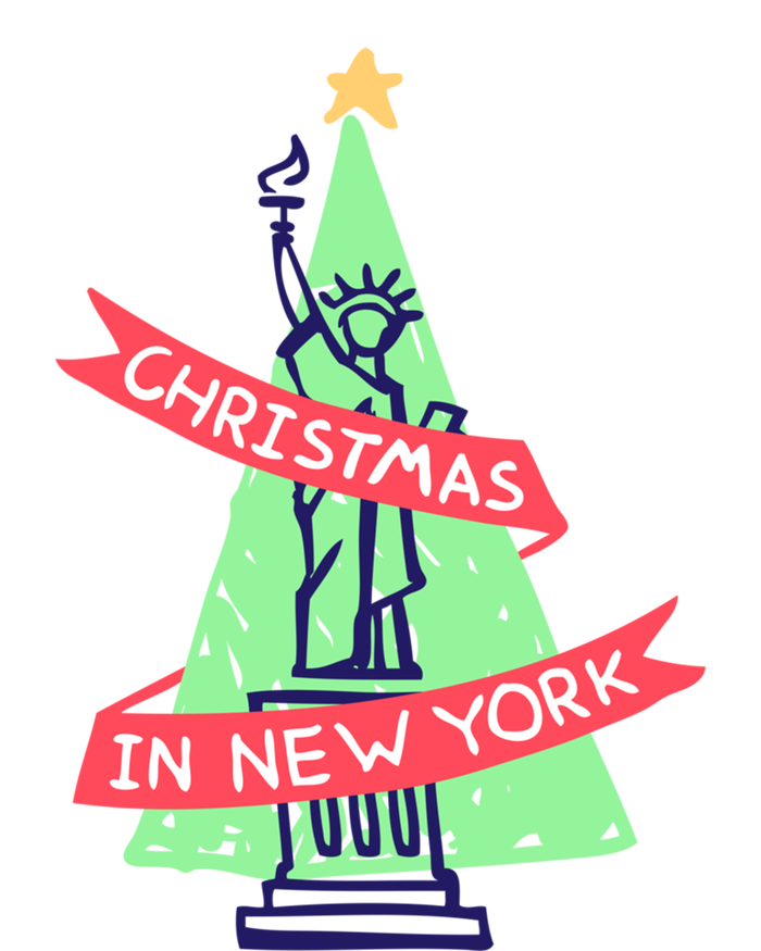 Usa New York City Statue Of Liberty Christmas Tree Great Gift T-Shirt