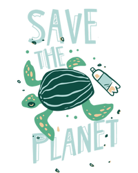 Save The Planet Turtle Earth Climate Change Global Warming Meaningful Gift Women's Racerback Tank