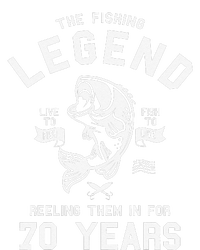 70th Birthday Gift The Fishing Legend 70 Years Fisherman T-Shirt