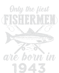 80 Year Old Fisherman Fishing Born In 1943 80th Birthday T-Shirt