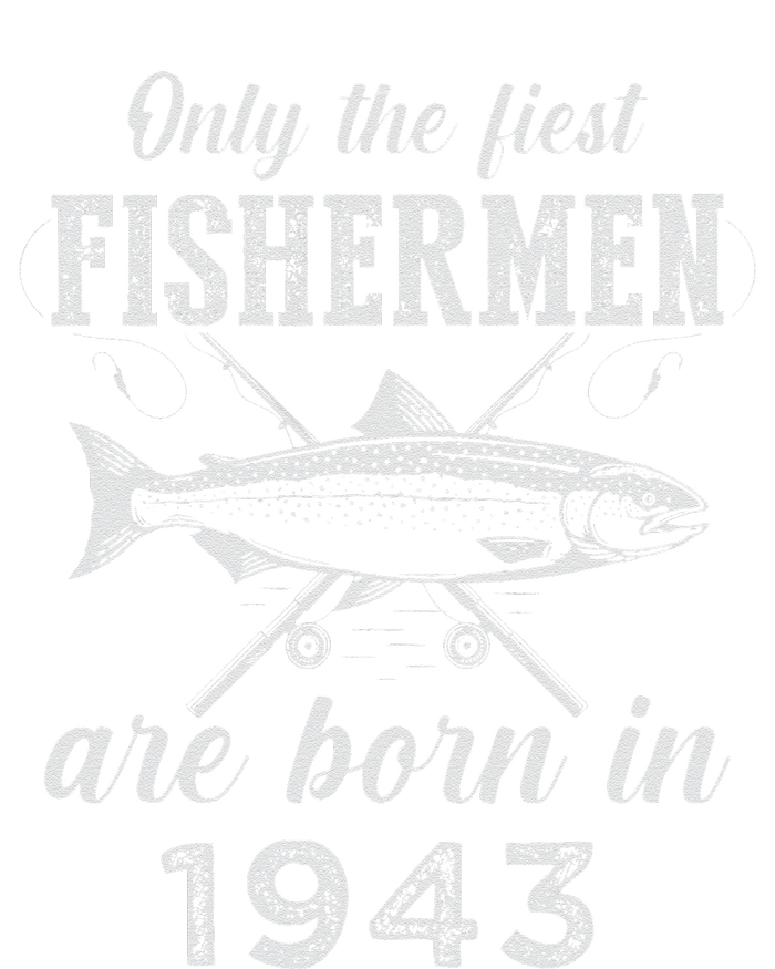 80 Year Old Fisherman Fishing Born In 1943 80th Birthday T-Shirt