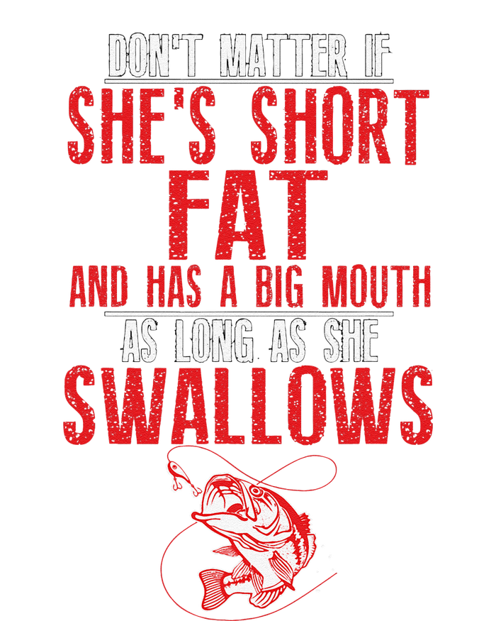 As Long As She Swallows Dirty Fishing Humor Pun Quote Women’s Perfect Tri Rocker Tank