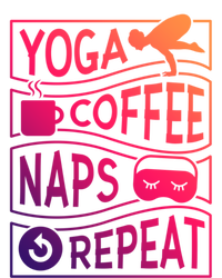 Yoga Coffee Naps Repeat Gift Coaster