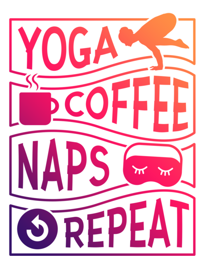 Yoga Coffee Naps Repeat Gift Coaster