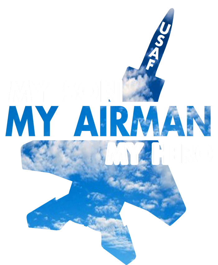 Air Force Mom My Son My Airman Hero Air Force Dad Gift Baby Long Sleeve Bodysuit